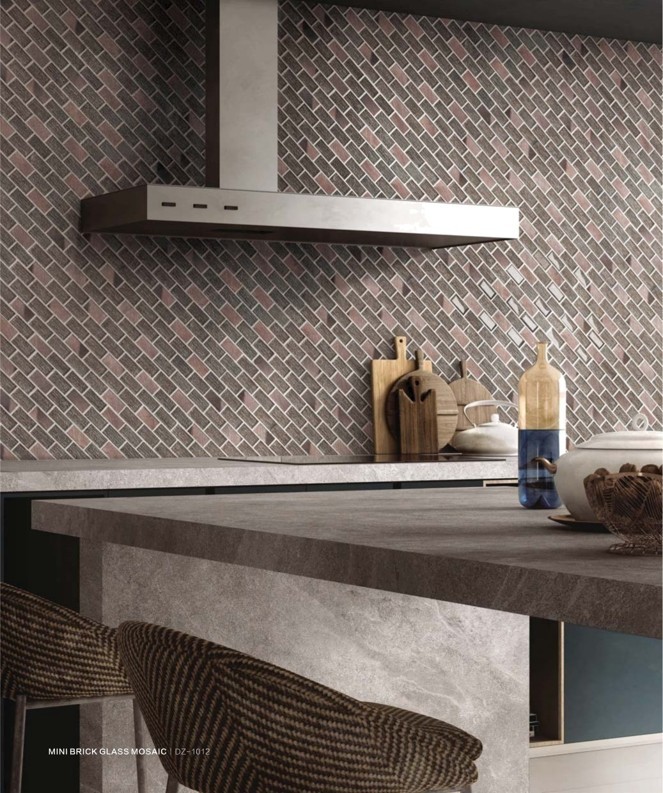 Mini Brick Glass Mosaic | DZ-1012