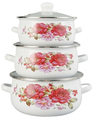 ENAMELLED POTS