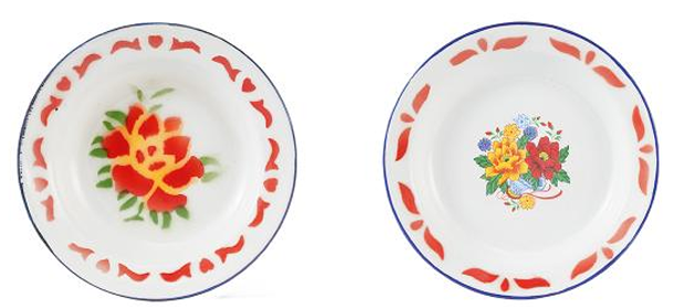 Colorful Enamel Soup Plate
