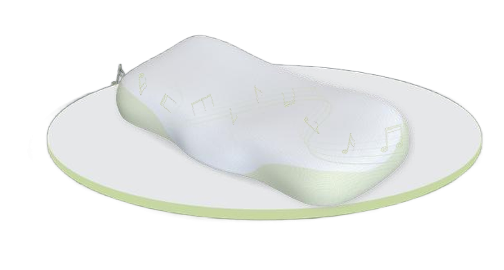 Musical massage pillow