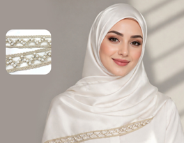 Designed Scarf with Embroidery