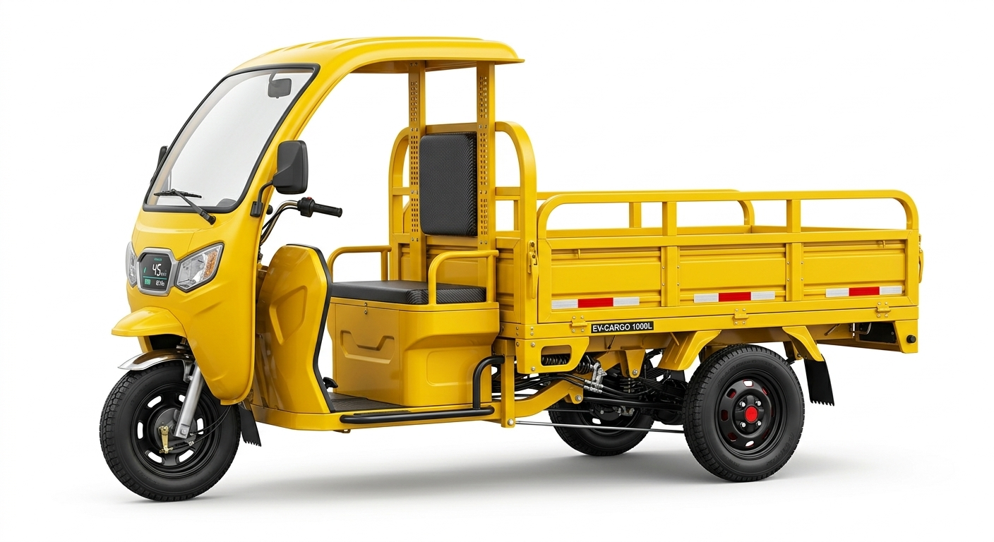 Three-wheeled Electric Cargo Tricycle