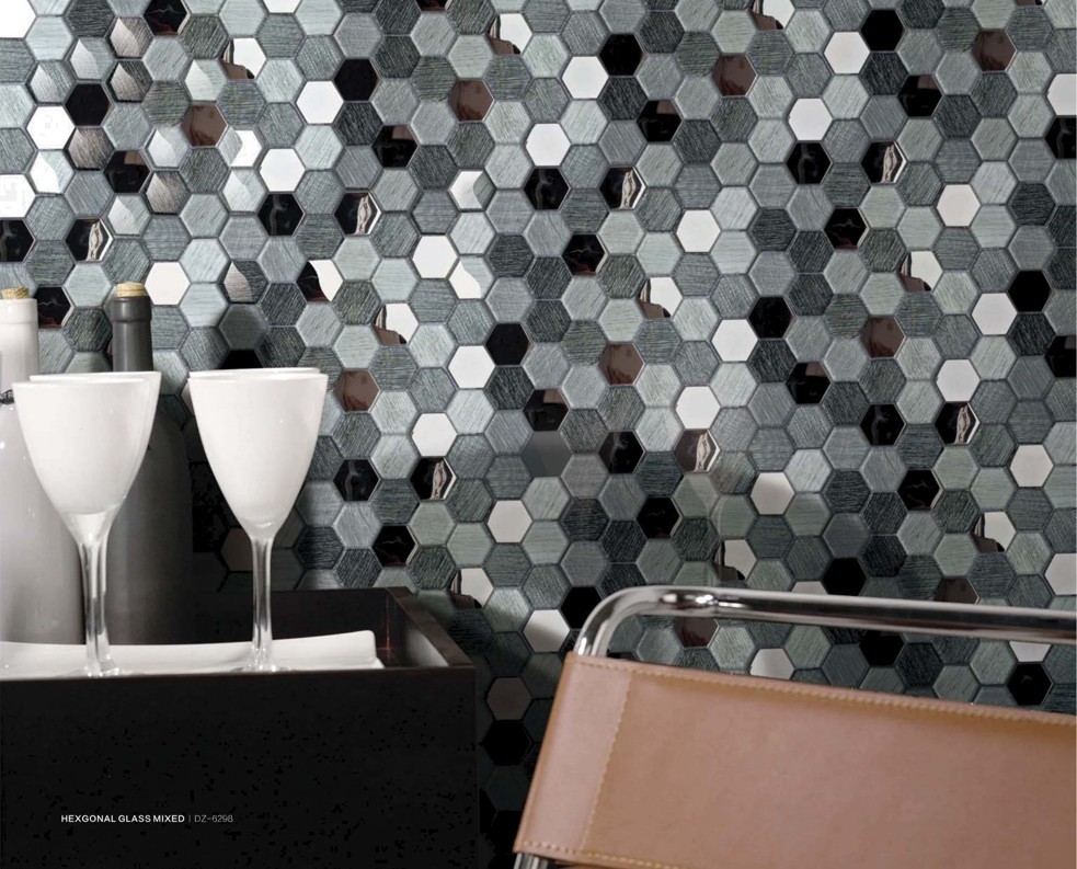 Hexagonal Glass Mixed DZ-6298