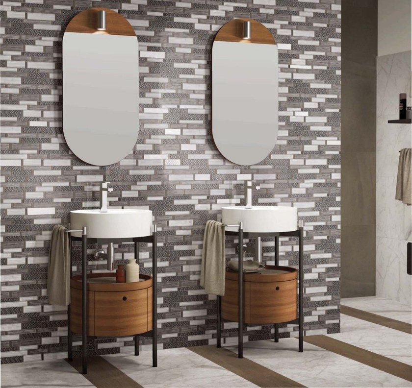 Silk Laminated Glass Mosaic DZ8271