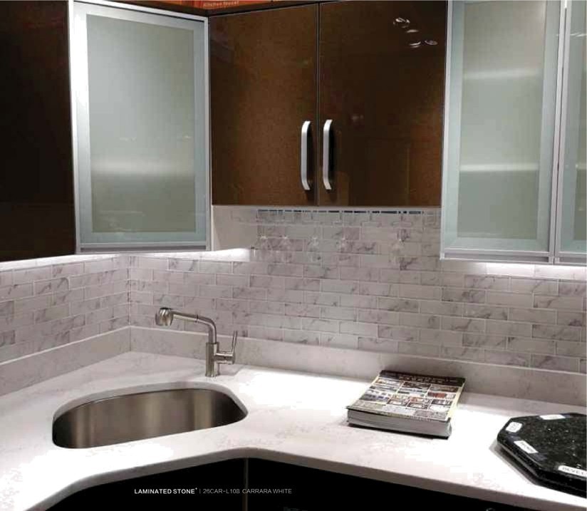 Marble Design & 3D Beveled  WHITE CLUD Mirro Glass