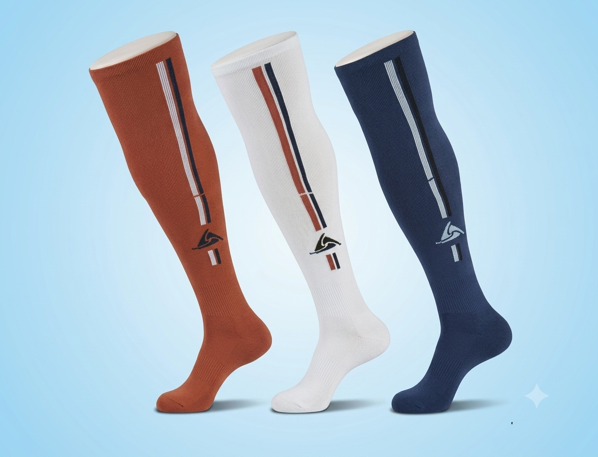 Football Socks, Breathable Long Football Socks,Thickening Knee High Athletic Socks for Football Running Training