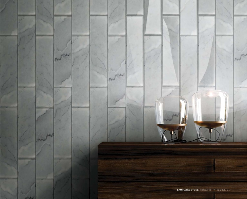 Marble Design & 3D Beveled Marmala White Mirro Glass