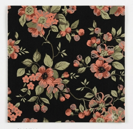Floral-Patterned Decorative Ceramic or Porcelain Tile